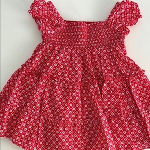 Janie and Jack Red Smocked Baby Dress